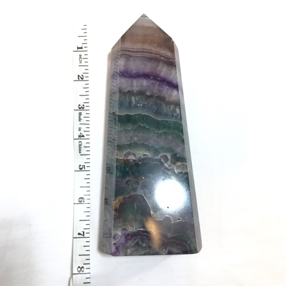 Rare rainbow fluorite obelisk🔴 - Picture 6 of 8